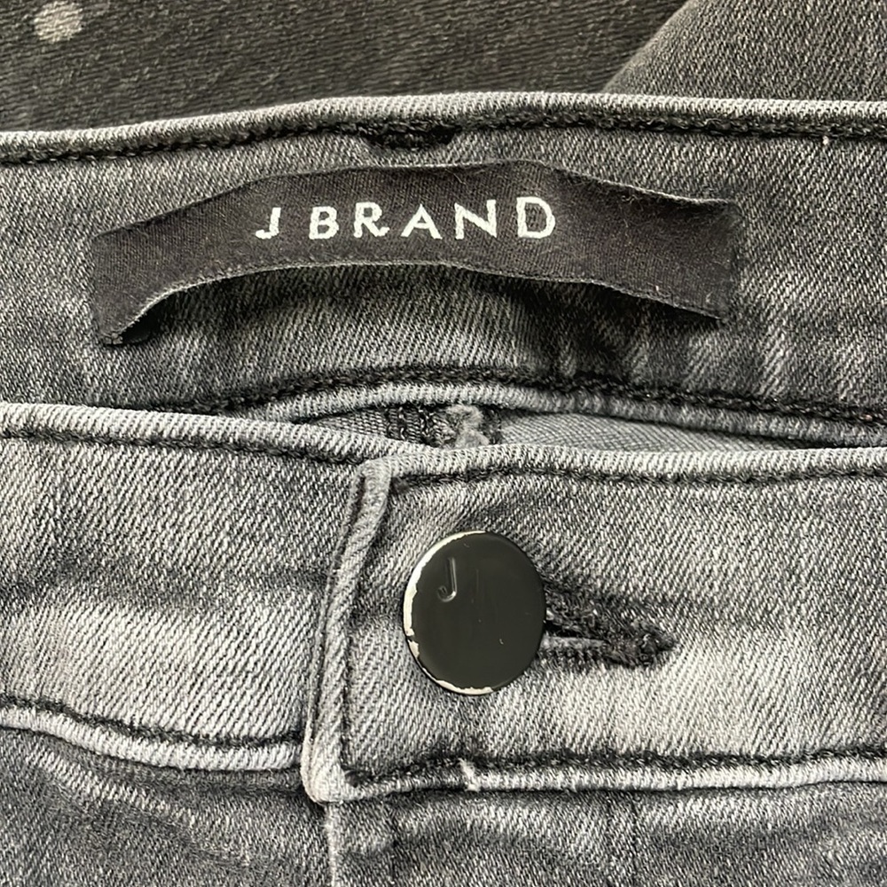 J BRAND Outsider Skinny Crop Gray Distressed Jeans size 27 - Picture 12 of 15